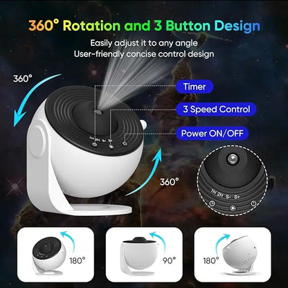 Galaxy Projector HD Image Star Galaxy Light With 13 Film Discs Planetarium Projector for Kids,360 Rotating 1/2h Timer