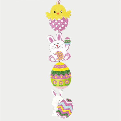 Cute Rabbit Hanging Ornament for Easter Decoration Happy Easter Egg Baskets Party Decor