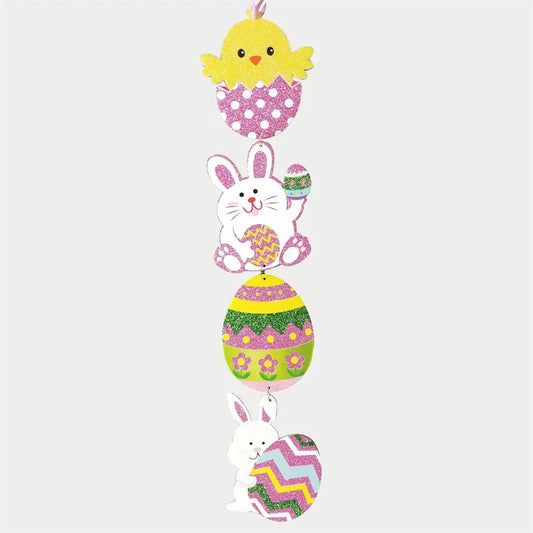 Cute Rabbit Hanging Ornament for Easter Decoration Happy Easter Egg Baskets Party Decor