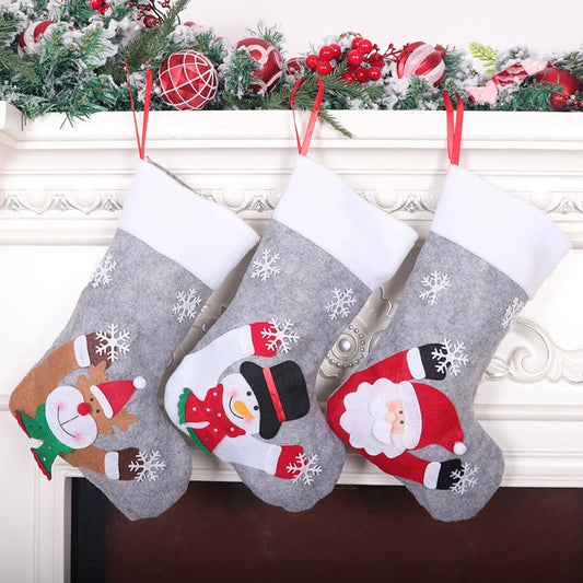 LED Christmas Ornaments & Stockings Set Holiday Family Party Home Decor; Christmas Decoration Supplies for Xmas Tree