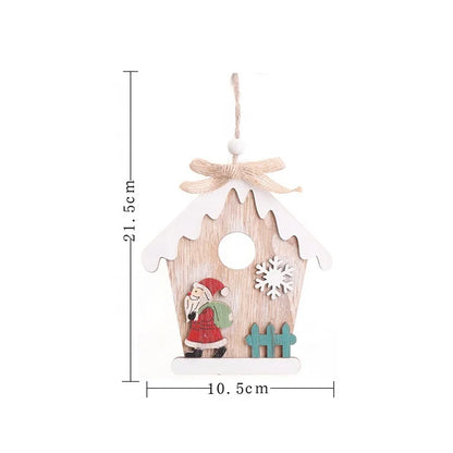 High Quality Wholesale Christmas Hanging Outdoor Decorations Wooden Christmas Decorations