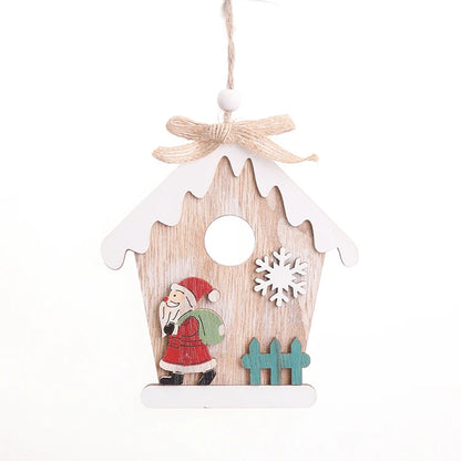 High Quality Wholesale Christmas Hanging Outdoor Decorations Wooden Christmas Decorations