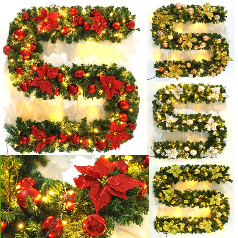 Christmas Decorations Garland Rattan Preserved Flowers suit