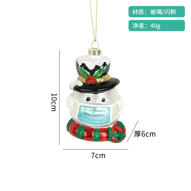 XMAS Luxury Christmas Stocking Santa Stained Glass Decorations Accessory Ball Tree Ornaments Festive Christmas 100pcs