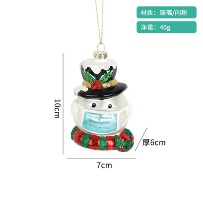 XMAS Luxury Christmas Stocking Santa Stained Glass Decorations Accessory Ball Tree Ornaments Festive Christmas 100pcs
