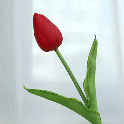 Wholesale Sale Price Fake Artificial PU Tulip Flower Bouquet Faux Flower Decorative Flower Tulip in Bulk for House Decoration