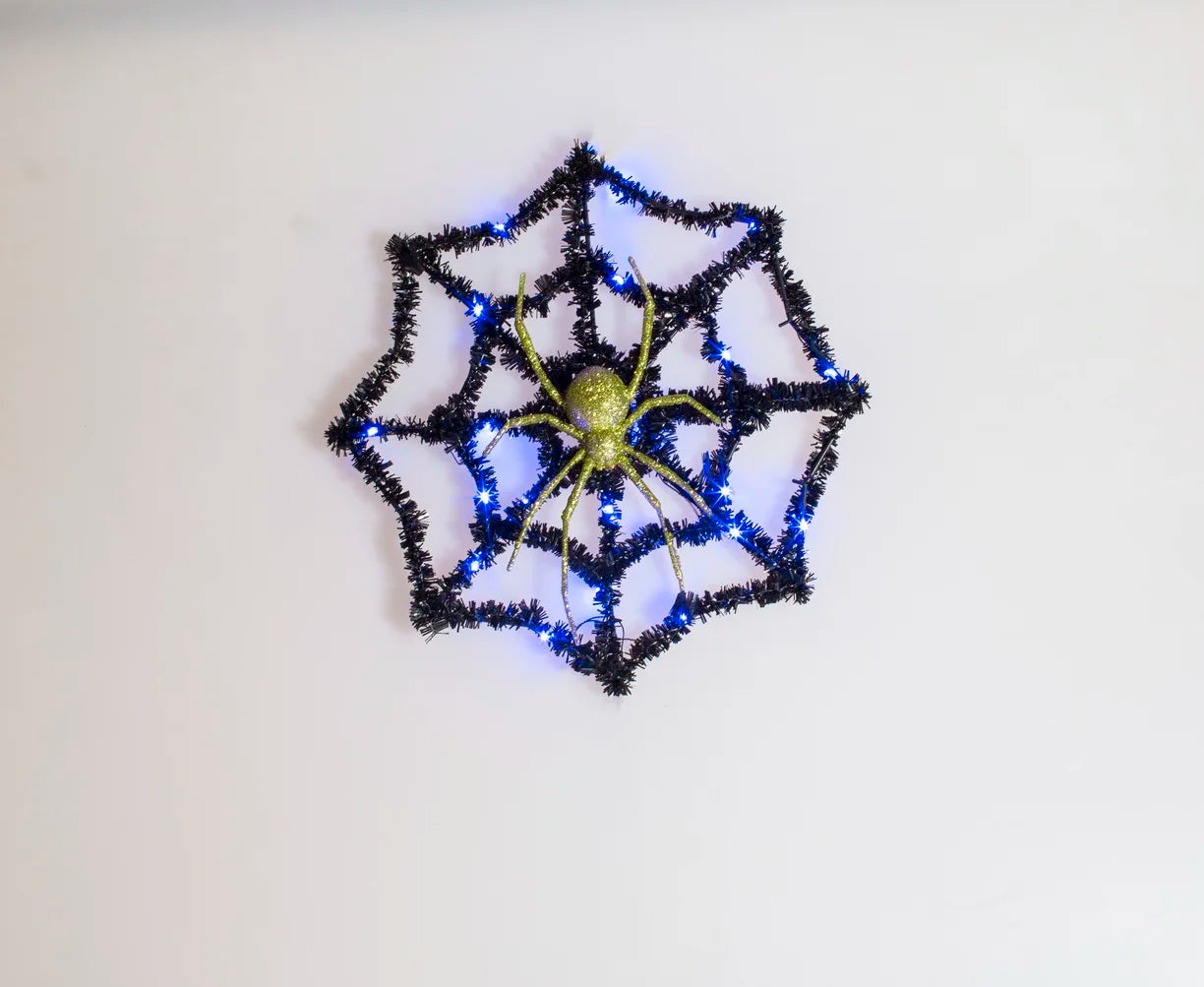 Halloween PVC Bright Silk Flat Pumpkin Copper Wire Lamp Wrapped Around the Plastic Frame Wall Decor with 20 Orange LED