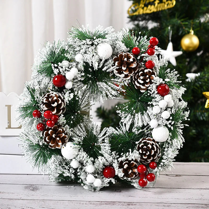 Pine Needle Xmas Garland white