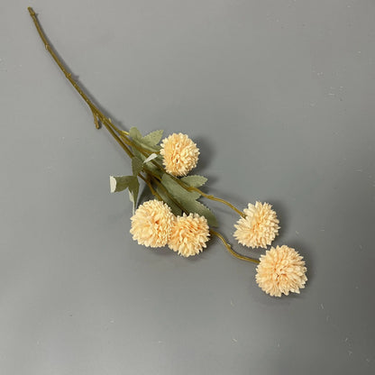 Decorative Wholesale Small Faux Pompon Chrysanthemum Dandelion Artificial Silk Kiku Flower