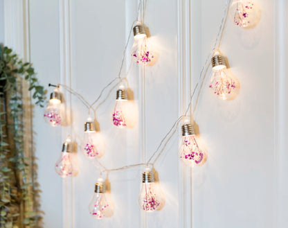Newish Multicolor Plastic LED Bulb String Light with Plastic Grass Lightchain and Warm LED