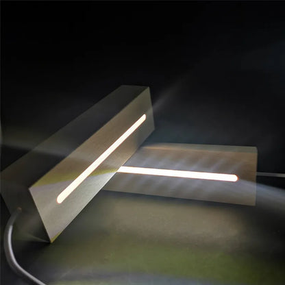 Wholesale Round Oval Rectangular Led Wooden Base Graffitable Message Board clear Acrylic LED Night Light for Bedroom