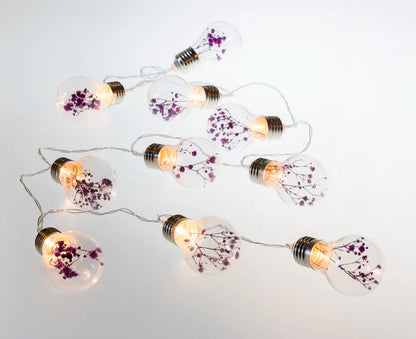 Newish Multicolor Plastic LED Bulb String Light with Plastic Grass Lightchain and Warm LED