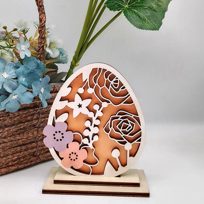 Wooden Crafts Ornament Easter Wooden Ornament Party Festival Props European Home Desktop Decoration