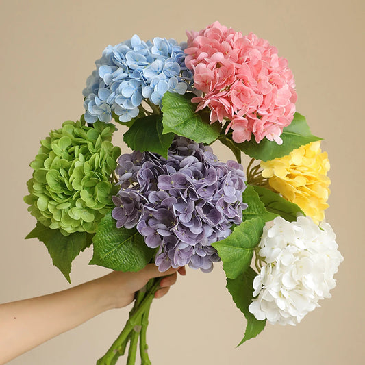 Wholesale High Quality Real Touch Soft PE Lifelike Low MOQ Single Stem Artificial Flower Hydrangea