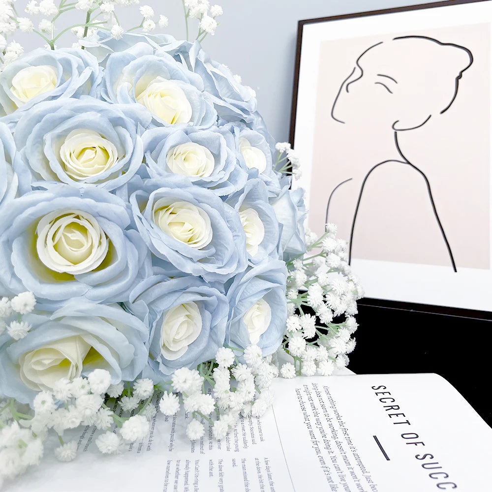 Wholesale Artificial Flower Decor High Quality Flowers for Decoration Wedding Artificial Roses for Home Wedding Decoration Party