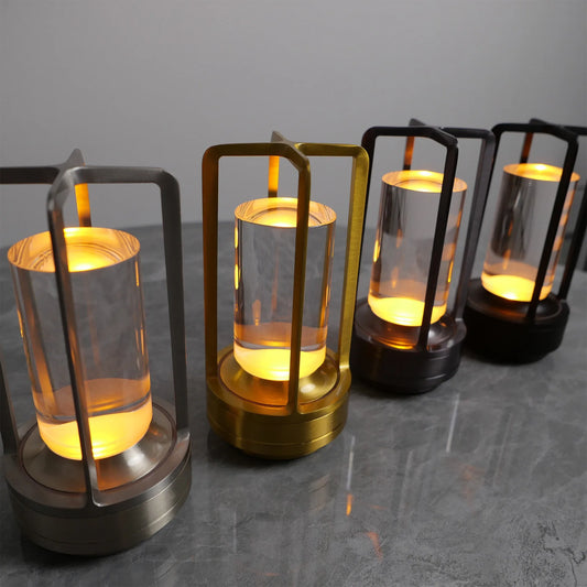 Restaurant Dining Hotel Bar Coffee Night Light Bedroom Livingroom Desk Led Portable Rechargeable Cordless Table Lamp Light