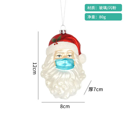XMAS Luxury Christmas Stocking Santa Stained Glass Decorations Accessory Ball Tree Ornaments Festive Christmas 100pcs