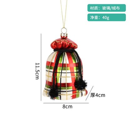 XMAS Luxury Christmas Stocking Santa Stained Glass Decorations Accessory Ball Tree Ornaments Festive Christmas 100pcs