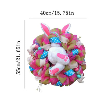 Easter Bunny Ornament Wreath Easter Egg Carrot Decoration 2023 Hot Sale Home Window Party
