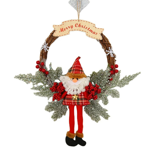 Outdoor&Indoor Christmas Decoration Wholesale Pine Needle Xmas Garland Christmas Wreath