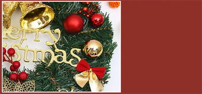 Christmas wreath door decoration details