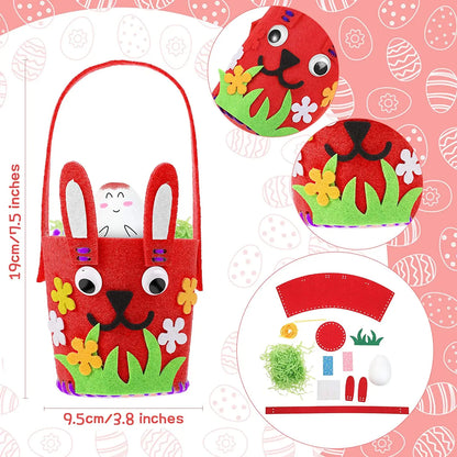 Easter Felt Basket for Kids Easter Egg Hunting Party Favors Easter Bucket
