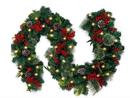 Christmas Decorations Garland Rattan Preserved Flowers no light