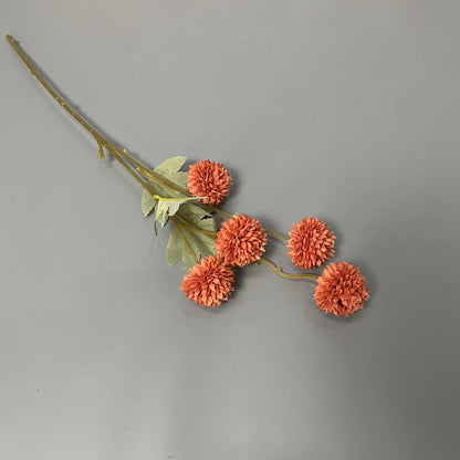 Decorative Wholesale Small Faux Pompon Chrysanthemum Dandelion Artificial Silk Kiku Flower