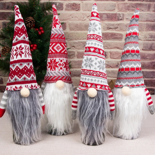 Christmas Gnome Faceless Doll Wine Bottle Cover Merry Christmas Decorations for Home Xmas Ornament New Year 2022 Navidad Gifts