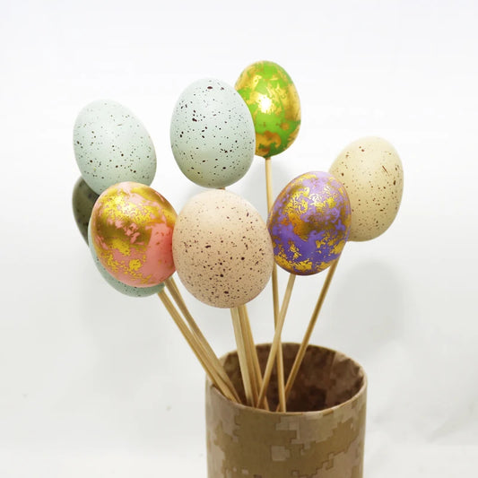 Novelty Wholesale Festival DIY Pattern Ornaments Colorful Foam Easter Eggs for Easter Decoration 2025