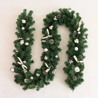 Christmas Decorations Garland Rattan Preserved Flowers white light
