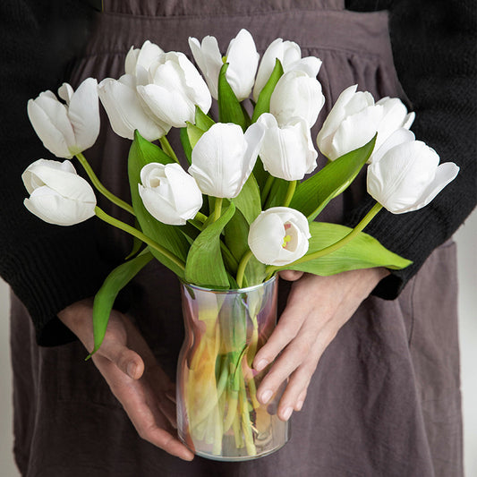 Lampe de nuit tulipe Bureau lumière atmosphérique Luminaire floral Cadeau de fête Cadeau