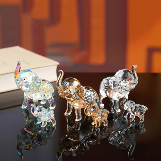 Light luxury and minimalist crystal elephant and elephant ornaments, home decor, living room ornaments, handicrafts