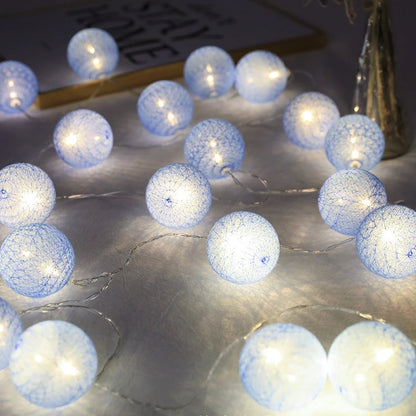 Cotton String Ball Light Teepee Decor Room Kid Children Bedroom Copper Led Lights Christmas Decorations Led Lights