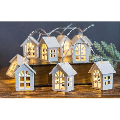 Indoor Christmas Xmas Tree Holiday Decorative Wood House for Party Patio Luces Navidad Submersible Fairy Light