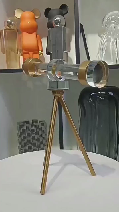 Modern minimalist and luxurious astronomical telescope ornament